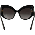 Dolce & Gabbana Black Gold Sequin Butterfly Polarized DG4326 Sunglasses GLA1189