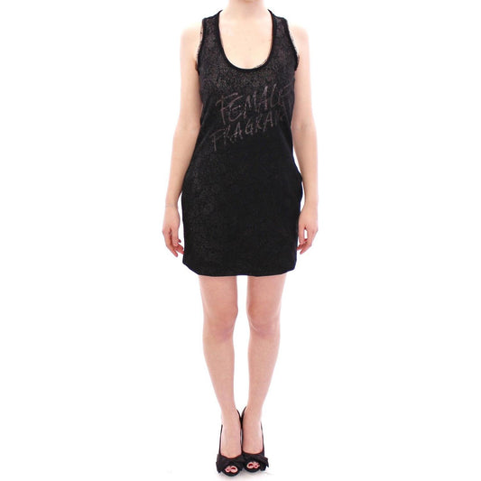 Ermanno Scervino Black Lace Lined Stretch Mini Dress GSD10016-2