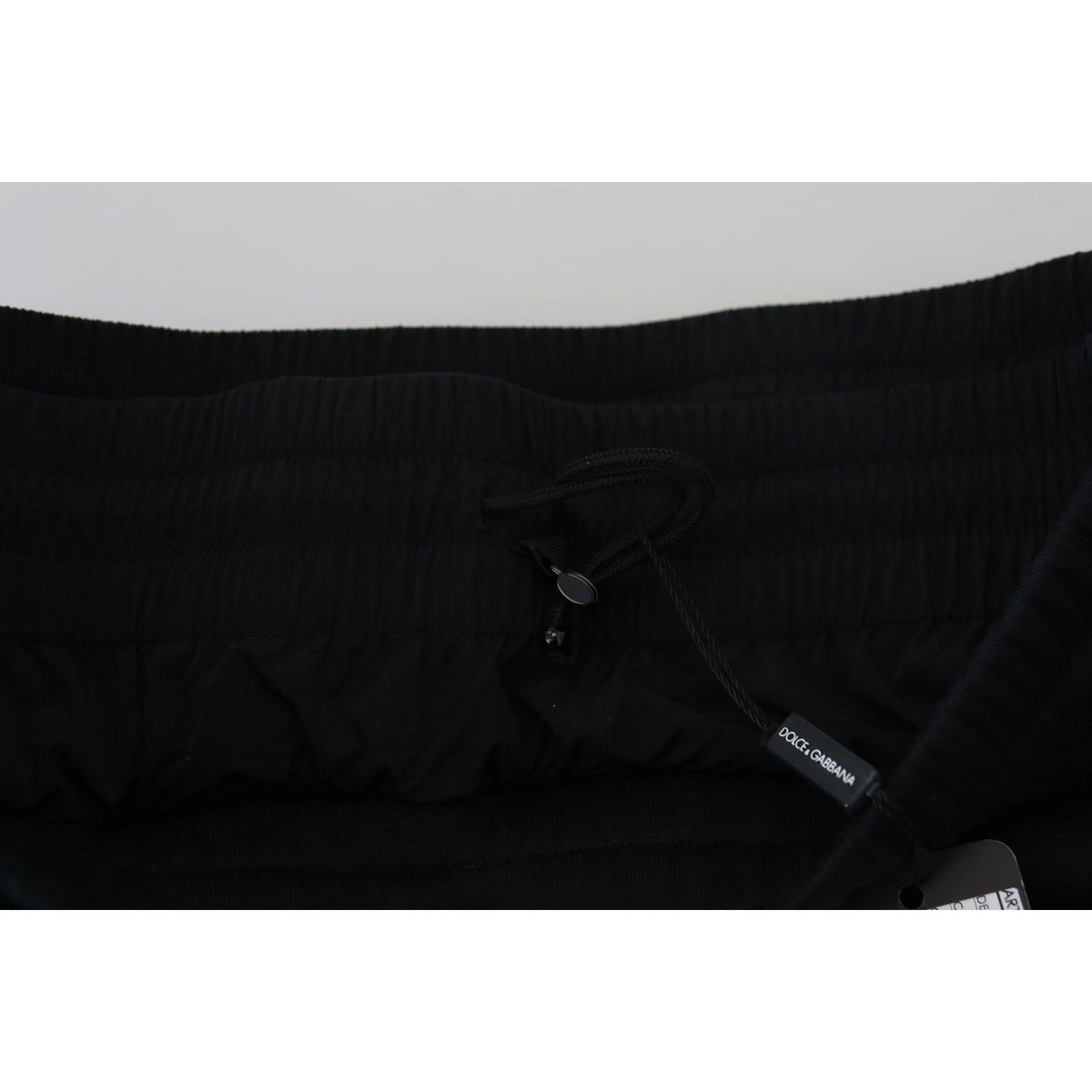 Dolce & Gabbana Black Cotton Bermuda Cargo Shorts