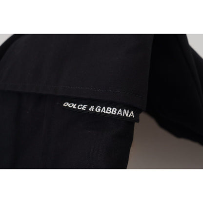 Dolce & Gabbana Black Cotton Bermuda Cargo Shorts