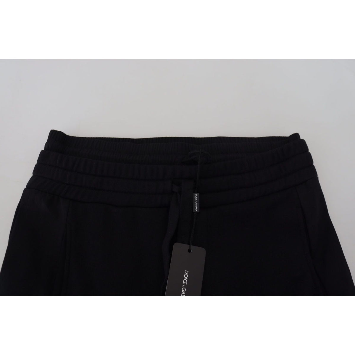Dolce & Gabbana Black Cotton Bermuda Cargo Shorts