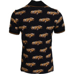 Dolce & Gabbana Black Car Print Short Sleeve Polo T-shirt TSH7513- 44
