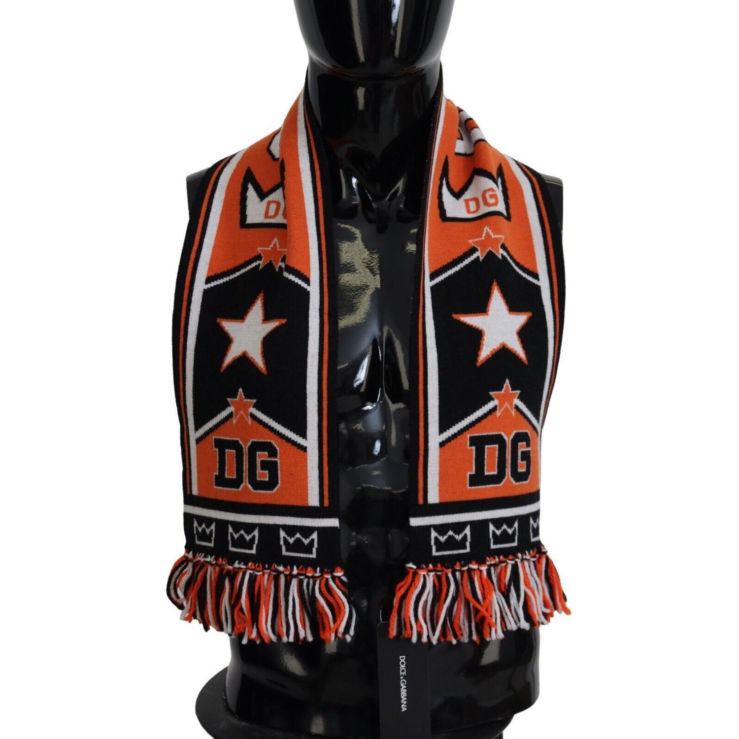 Dolce & Gabbana Multicolor DG Logo Printed Men Neck Wrap Shawl Scarf