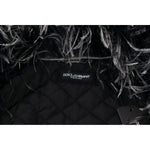 Dolce & Gabbana Black White Fur Shearling Full Zip Jacket
