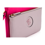 Versace Elegant Pink Leather Pouch Clutch 8052045277659