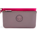 Versace Elegant Pink Leather Pouch Clutch 8052045277659