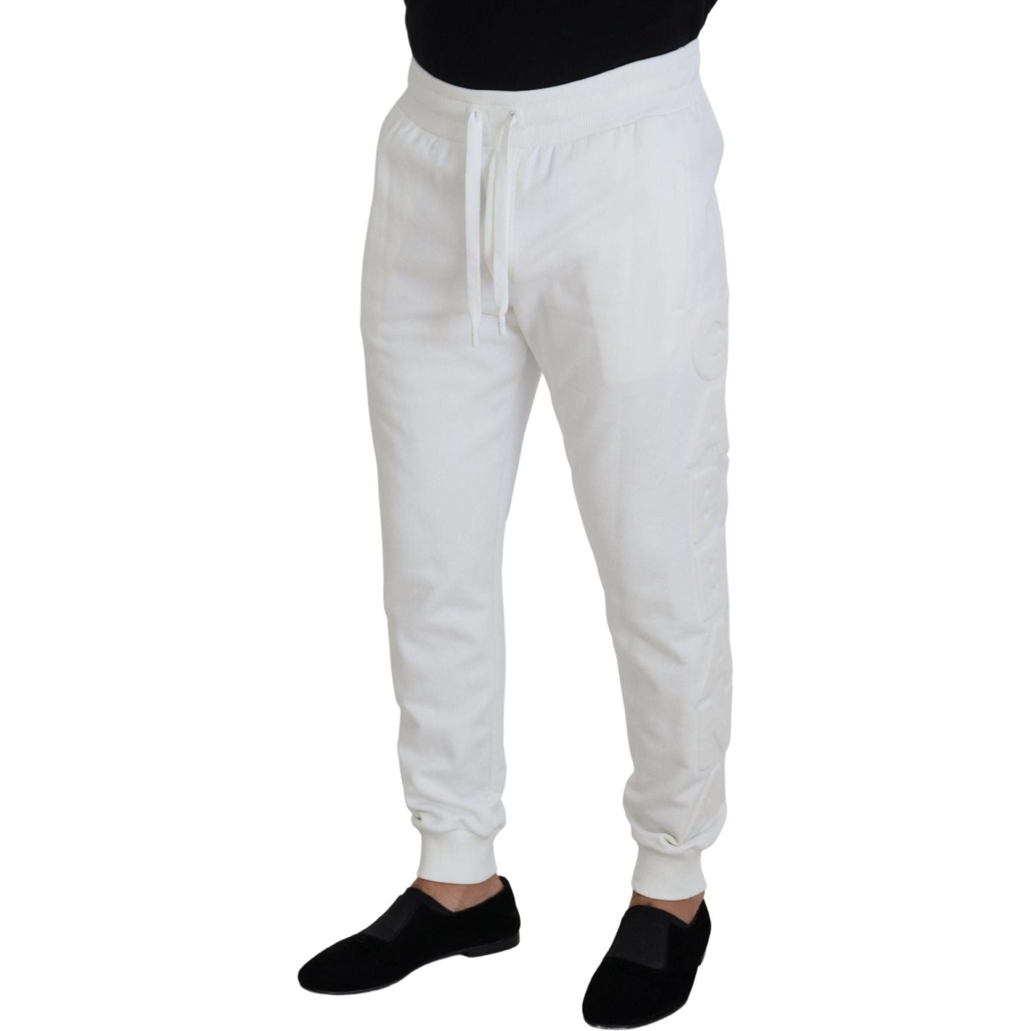 Dolce & Gabbana White Sport Logo Cotton Sweatpants Trousers Pants
