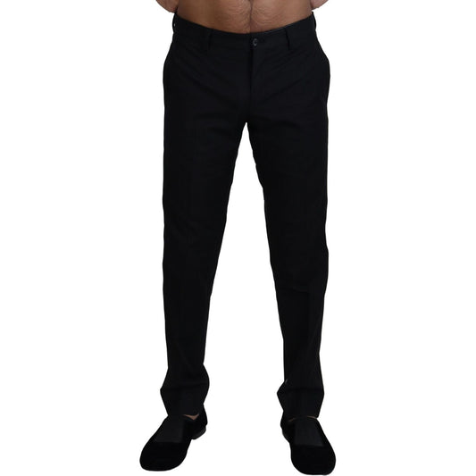Dolce & Gabbana Black Chino Formal Cotton Pants