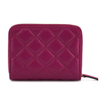Versace Elegant Purple Quilted Leather Wallet 8054712087288