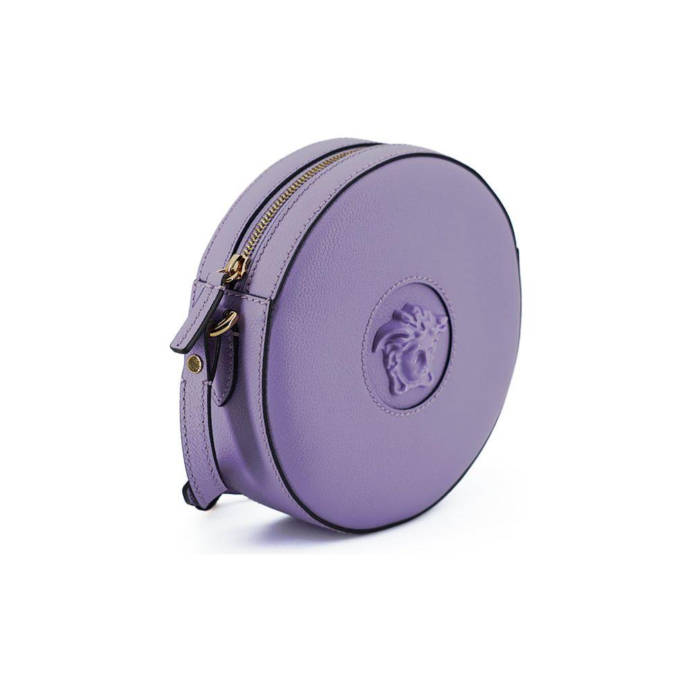 Versace Elegant Purple Round Shoulder Bag