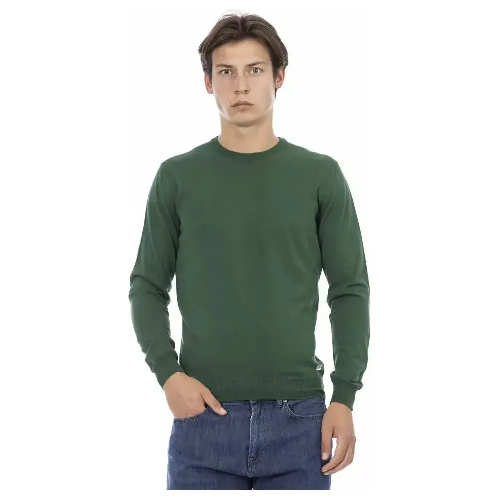 Baldinini Trend Green Cotton Sweater