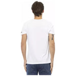 Trussardi Action White Cotton Men's V-Neck T-Shirt TR-22859-XL