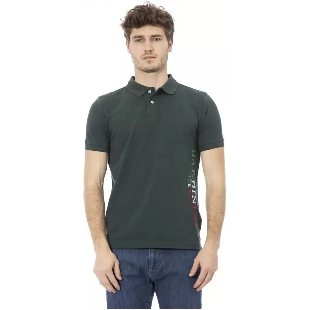 Baldinini Trend Green Cotton Polo Shirt