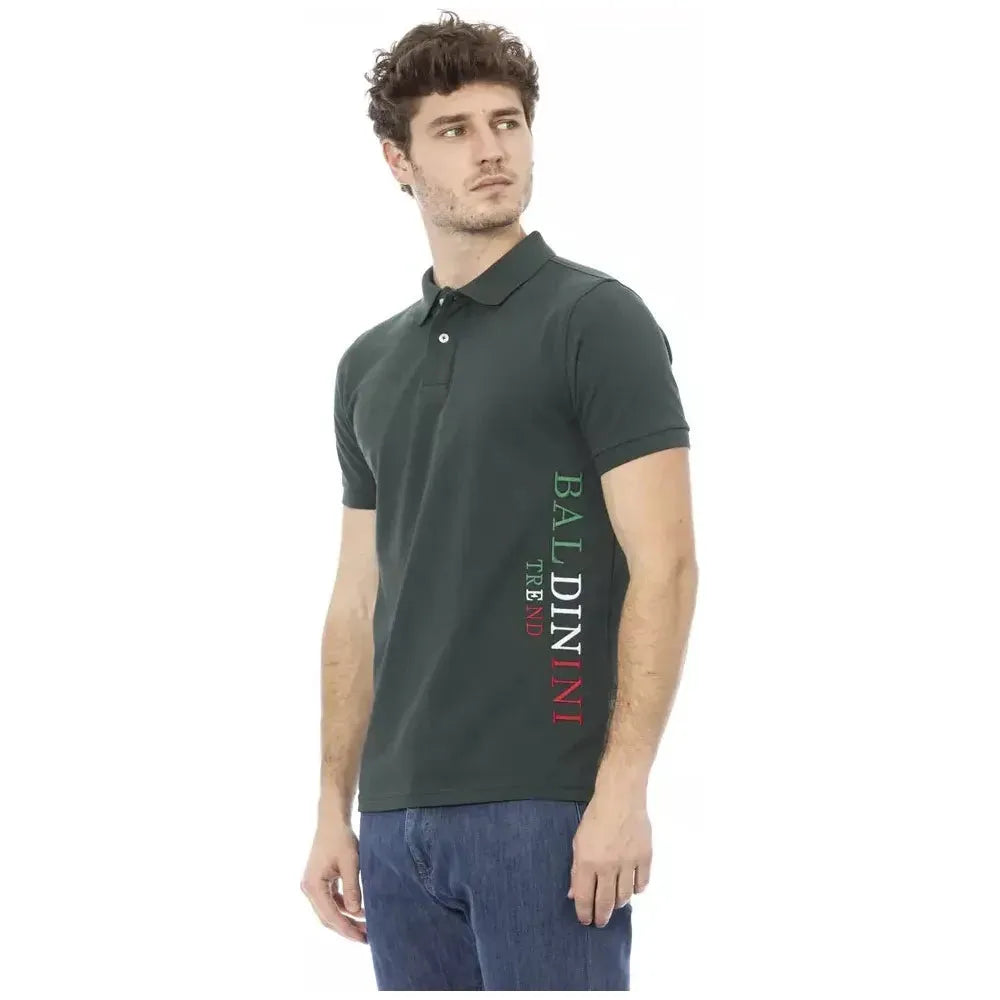 Baldinini Trend Green Cotton Polo Shirt