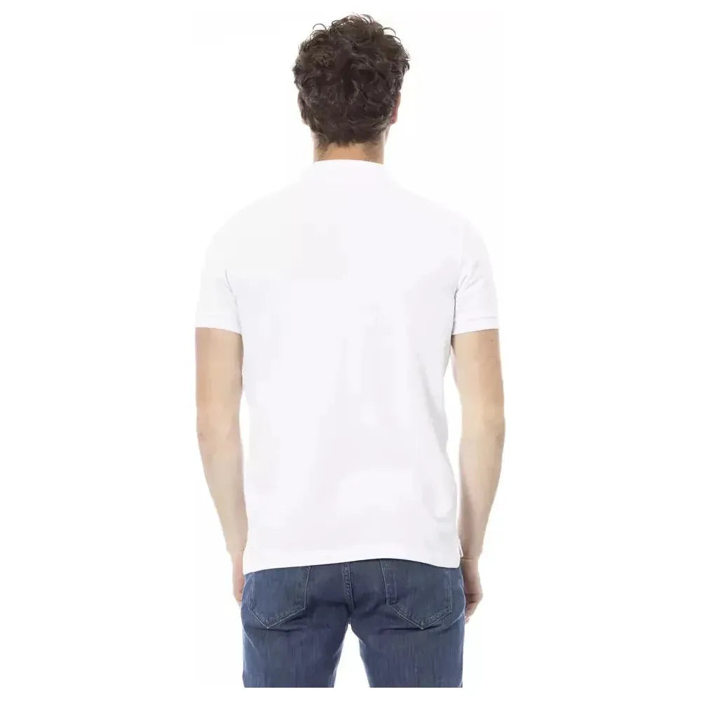 Baldinini Trend White Cotton Polo Shirt