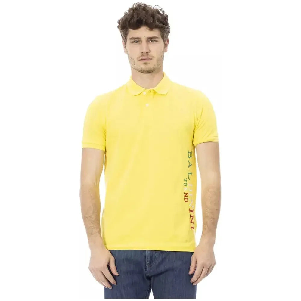 Baldinini Trend Yellow Cotton Polo Shirt