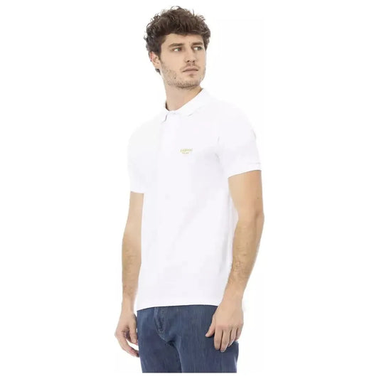 Baldinini Trend White Cotton Men Polo BA-23197-M