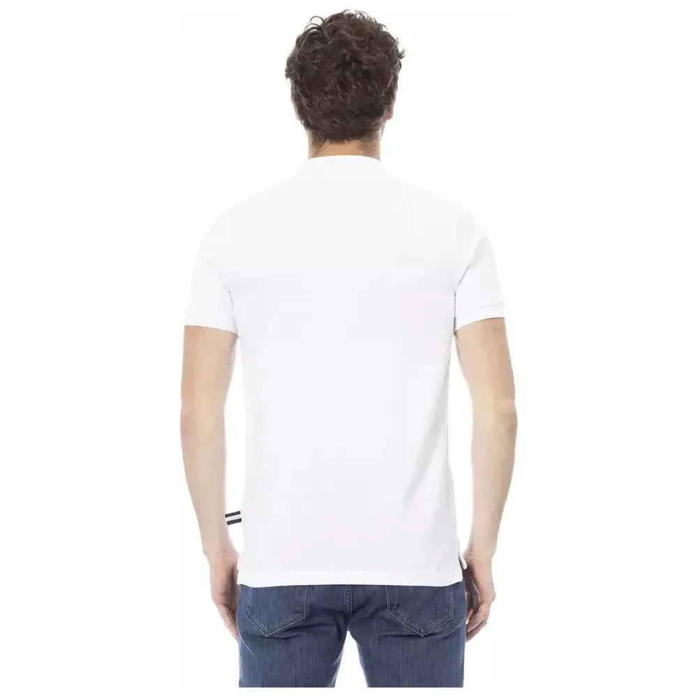 Baldinini Trend White Cotton Polo Shirt