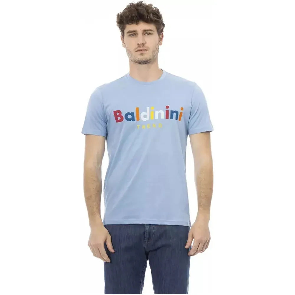 Baldinini Trend Light Blue Cotton T-Shirt