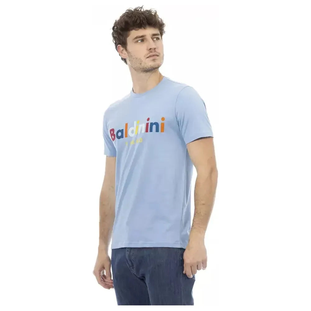 Baldinini Trend Light Blue Cotton T-Shirt