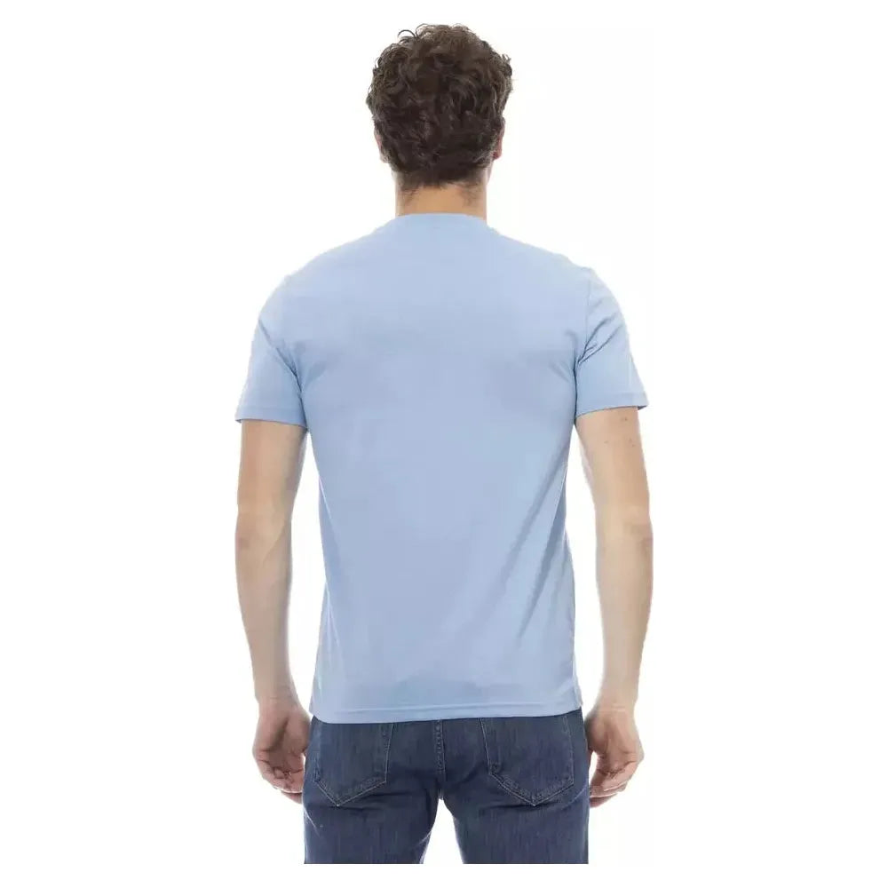 Baldinini Trend Light Blue Cotton T-Shirt