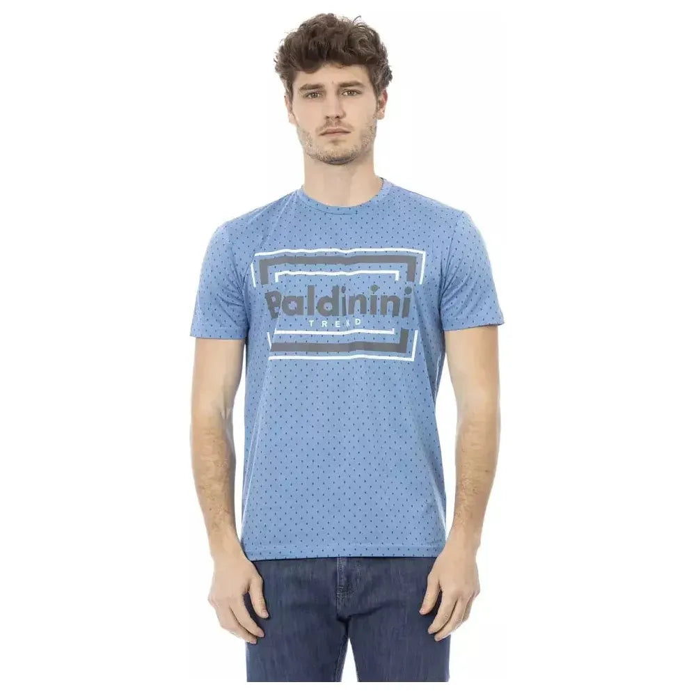 Baldinini Trend Light Blue Cotton T-Shirt