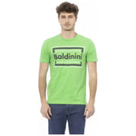 Baldinini Trend Green Cotton Men T-Shirt BA-23180-XS