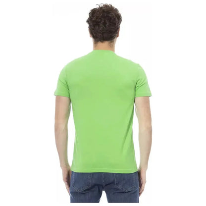 Baldinini Trend Green Cotton Men T-Shirt