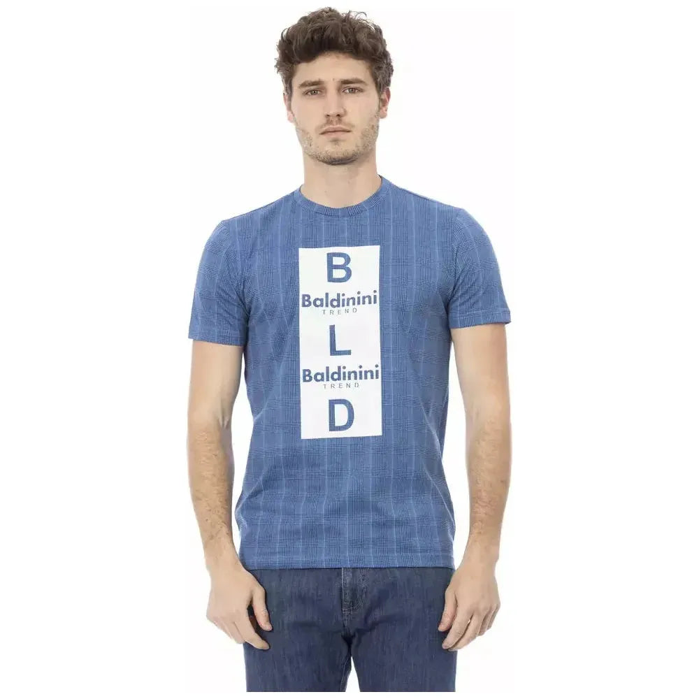Baldinini Trend Light Blue Cotton T-Shirt