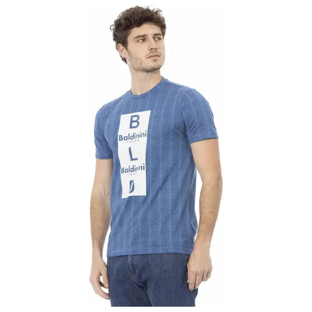 Baldinini Trend Light Blue Cotton T-Shirt