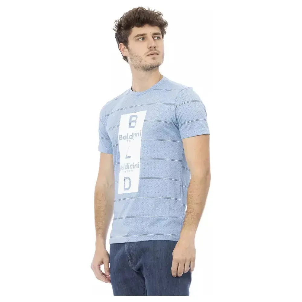 Baldinini Trend Light Blue Cotton T-Shirt