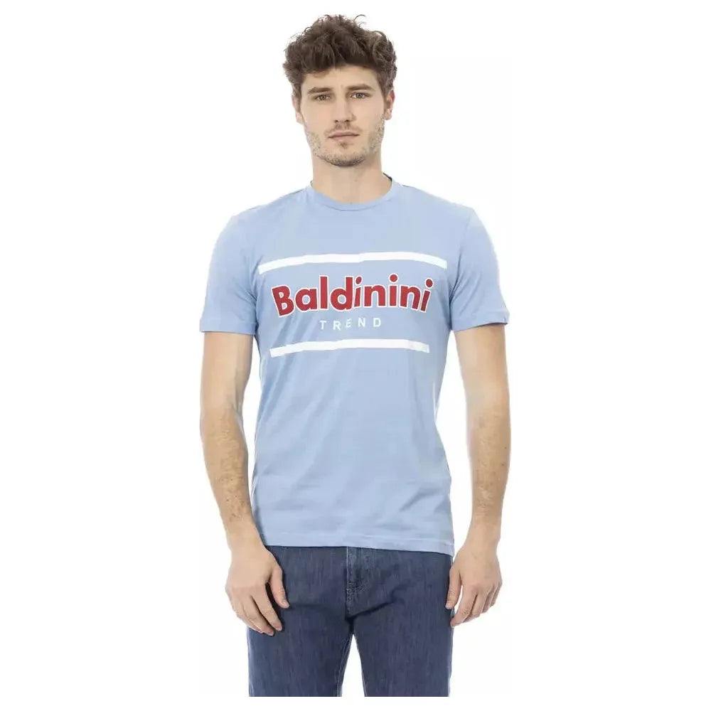 Baldinini Trend Light Blue Cotton T-Shirt