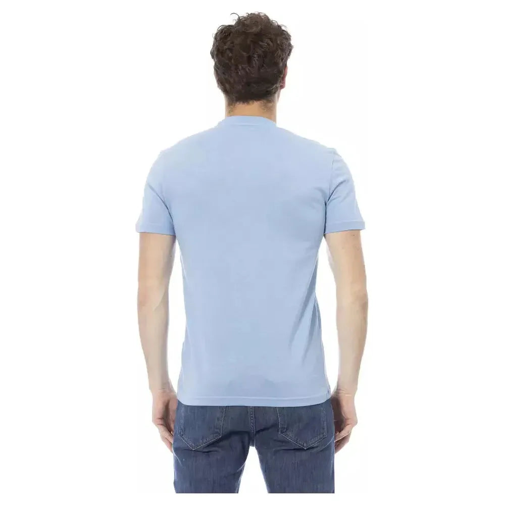 Baldinini Trend Light Blue Cotton T-Shirt