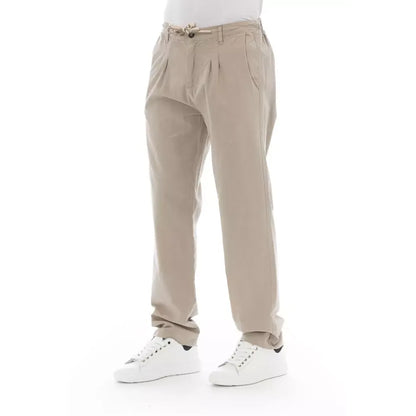Baldinini Trend Beige Cotton Men Chino Pants