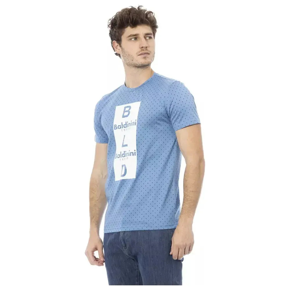 Baldinini Trend Light Blue Cotton T-Shirt