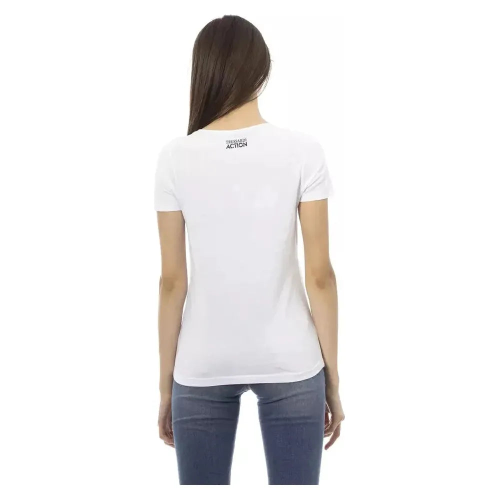 Trussardi Action White Cotton T-Shirt