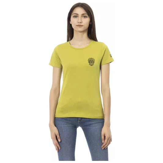 Trussardi Action Green Cotton Women T-Shirt TR-23054-L