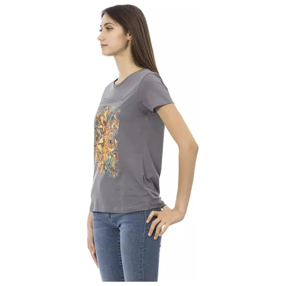 Trussardi Action Gray Cotton T-Shirt