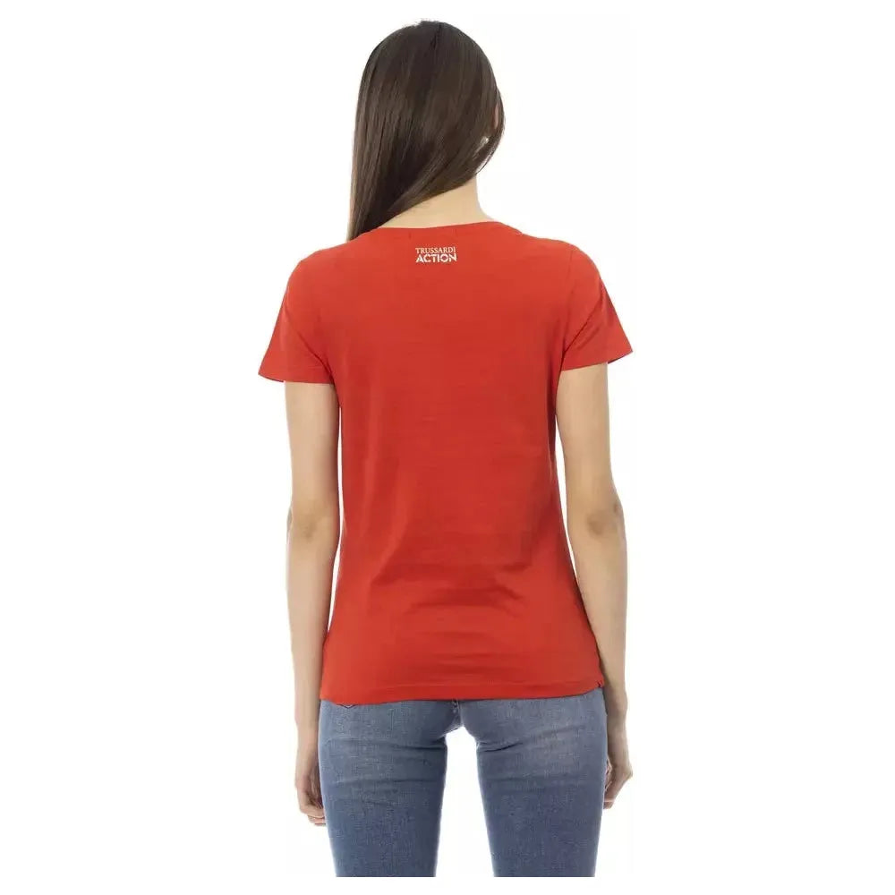 Trussardi Action Red Cotton T-Shirt