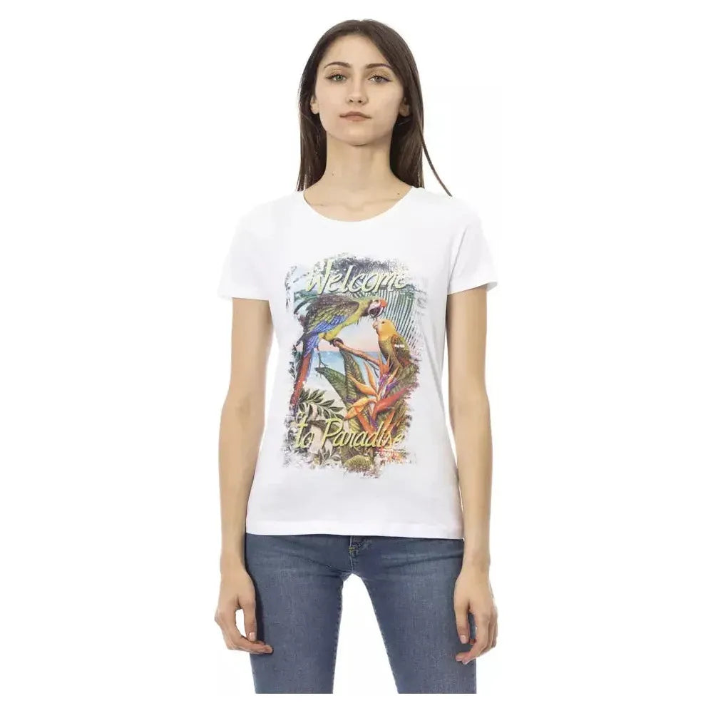 Trussardi Action White Cotton Women T-Shirt