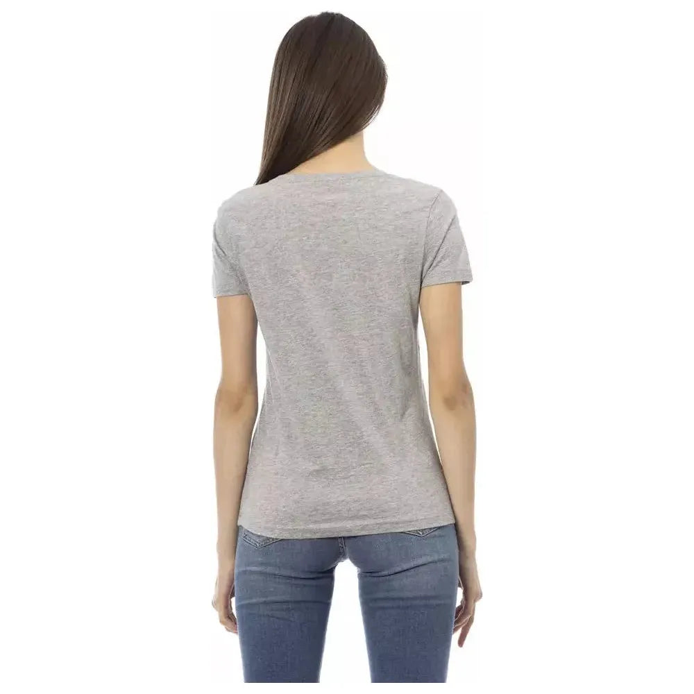 Trussardi Action Gray Cotton T-Shirt
