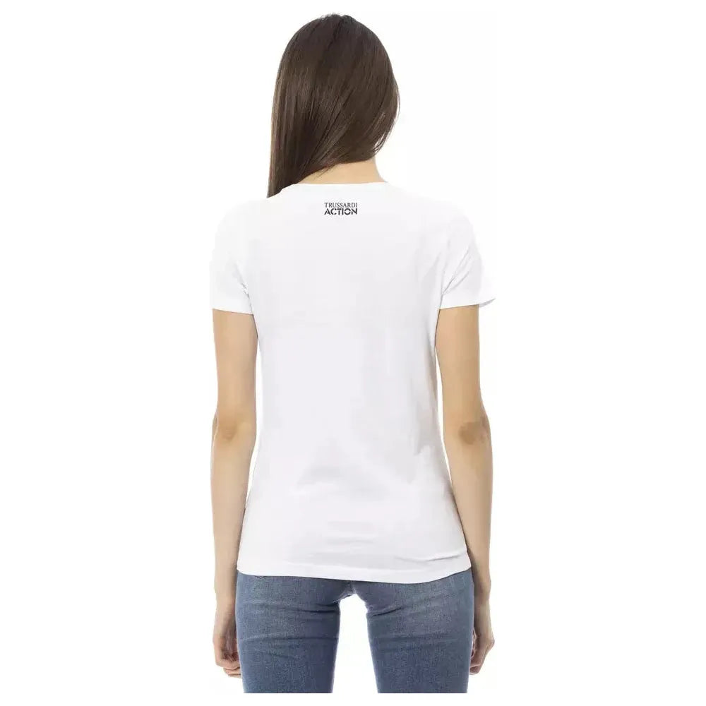 Trussardi Action White Cotton T-Shirt