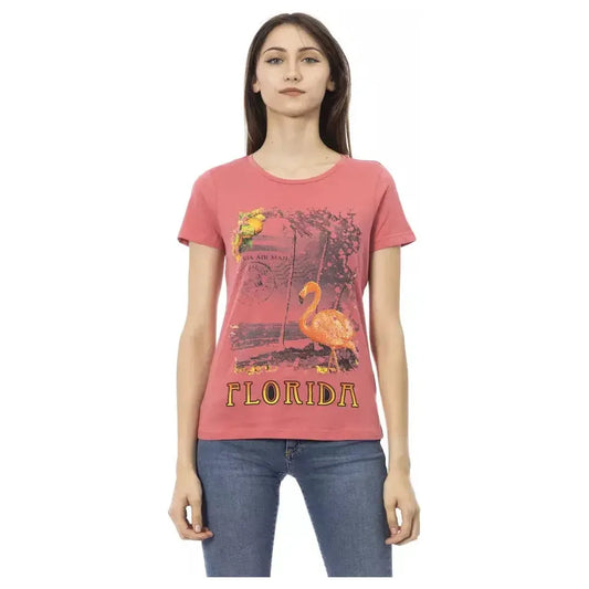 Trussardi Action Multicolor Cotton Women T-Shirt TR-23030-XS