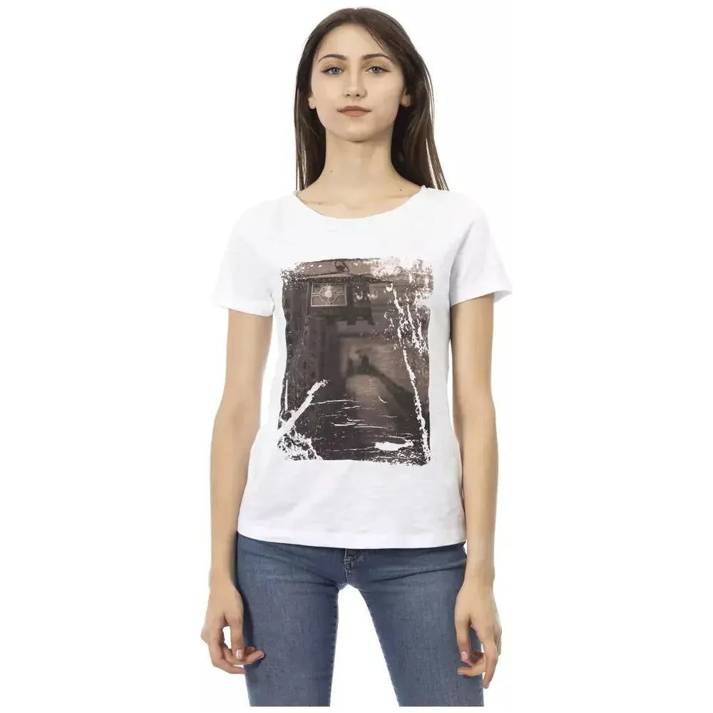Trussardi Action White Cotton Women T-Shirt