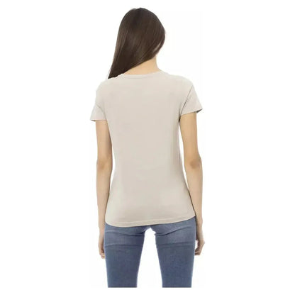 Trussardi Action Beige Cotton Women T-Shirt
