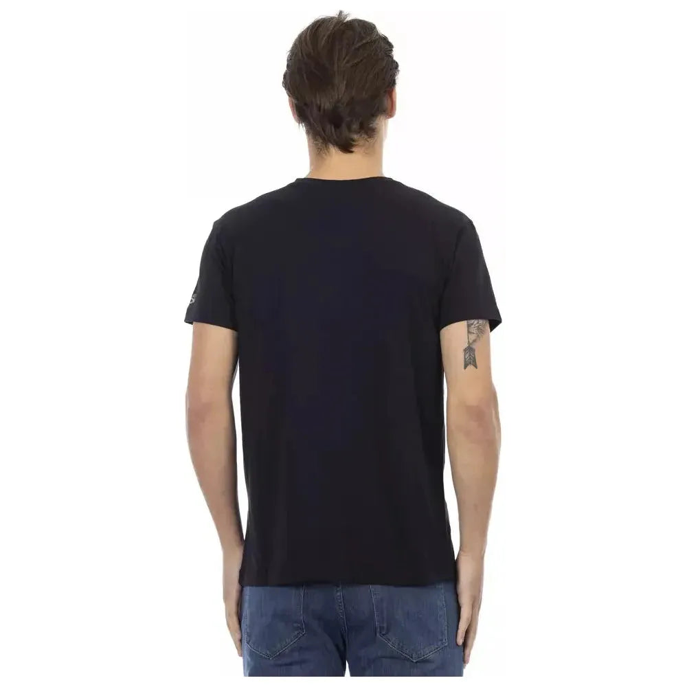 Trussardi Action Black Cotton T-Shirt