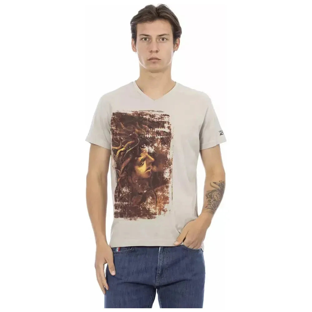 Trussardi Action Beige Cotton T-Shirt