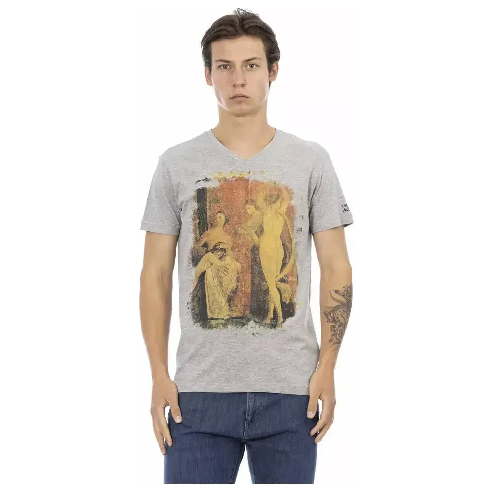 Trussardi Action Gray Cotton T-Shirt