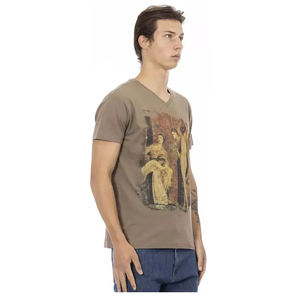 Trussardi Action Brown Cotton T-Shirt