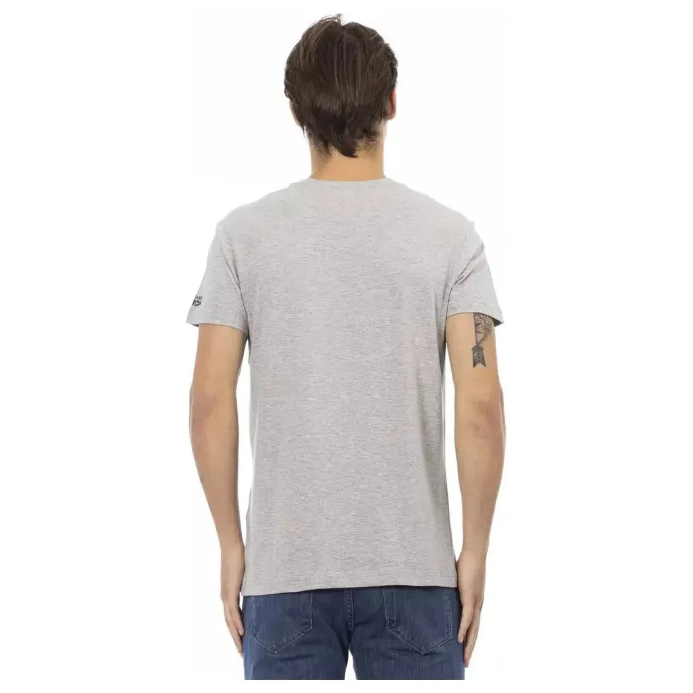 Trussardi Action Gray Cotton T-Shirt